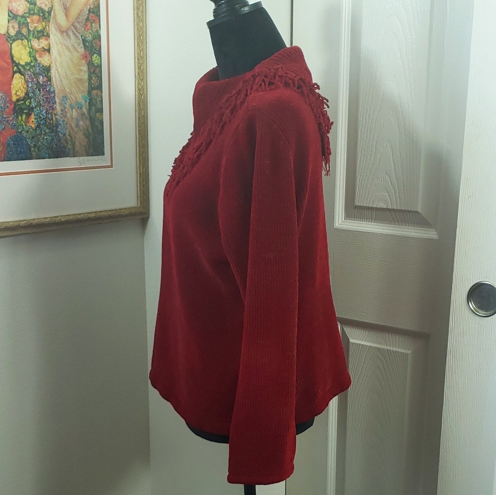 Designer Original Studio Petite Large Red Sweater - Picture 3 of 6